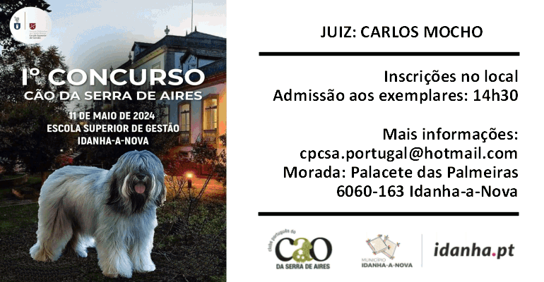  1º Concurso Regional do Cão da Serra de Aires