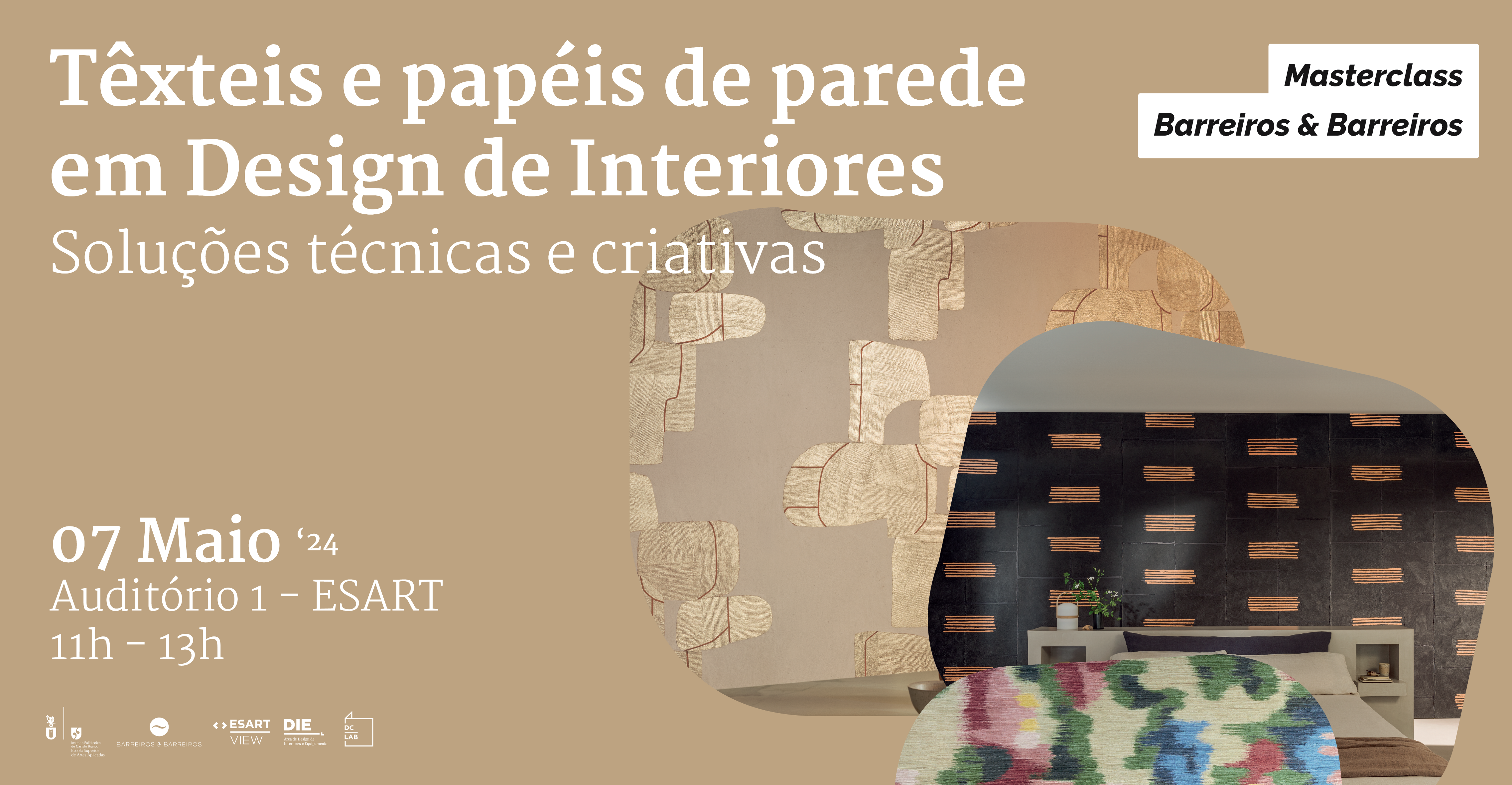 Têxteis e papéis de parede em Design de Interiores